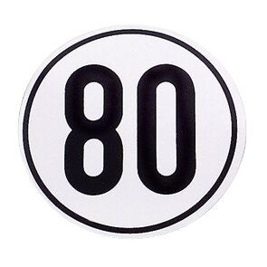 Sticker 80 km/h