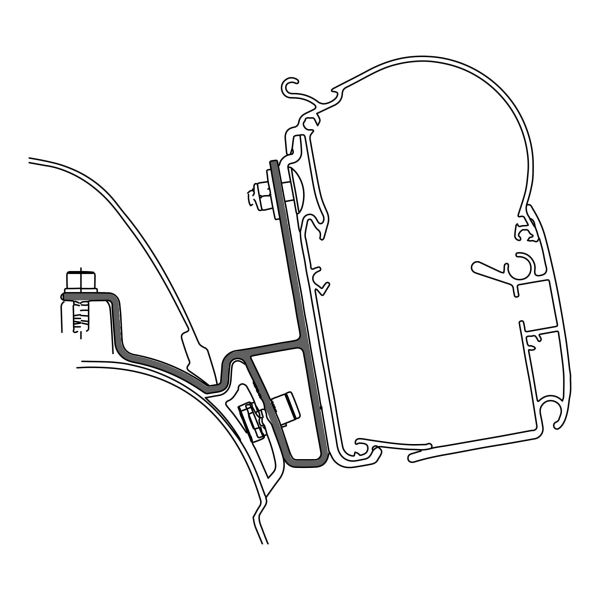 Dometic Adapter für VW California für Markisen PW 1100