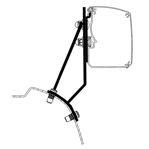Thule Omnistor 3200 Adapter für Ford Transit / Tourneo Custom V710