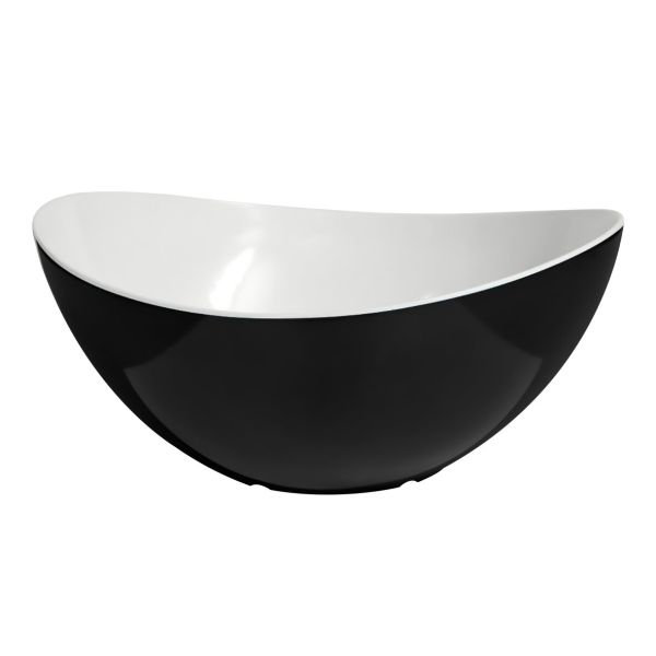 Gimex Salatschüssel weiß/schwarz